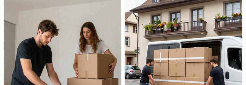 Comparaison formule économique auto-emballage et formule tout inclus professionnelle pour déménagement à Bâle