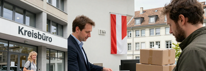 Résident effectuant annonce obligatoire auprès Kreisbüro après installation à Zurich