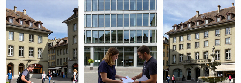 Étapes administratives lors d'un emménagement à Berne avec architecture typique de la capitale suisse