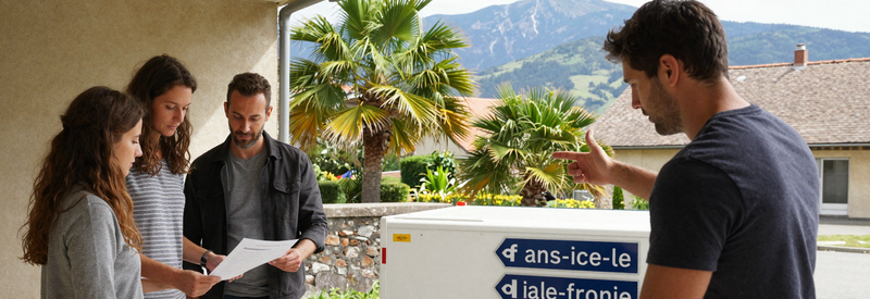 Communication entre déménageurs tessinois et clients francophones illustrant la barrière linguistique italienne au Tessin
