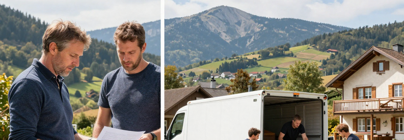 Estimation Cout Demenagement Appenzell Triptyque : estimation avec client | chargement camion équipe | déchargement nouveau logement. Déménagement Appenzell Rhodes-Extérieures, tarifs locaux authentiques.