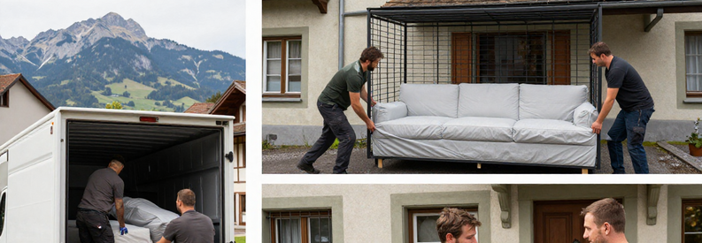 Etapes Cout Demenagement Schwyz Canton Étapes tarification transport mobilier Schwyz : chargement camion, manutention escalier, estimation client