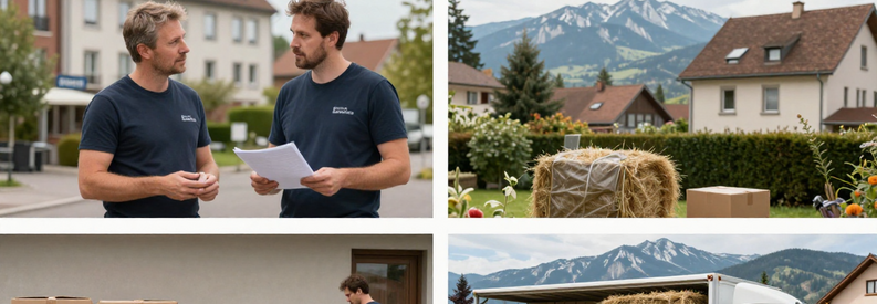 Etapes Estimation Demenagement Zoug Ville Trois étapes pour obtenir estimation déménagement à Zoug : discussion client, préparation appartement, chargement camion