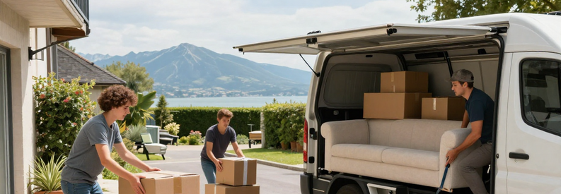 Trois formules déménagement Montreux : auto-emballage, transport standard, prestation complète avec équipe