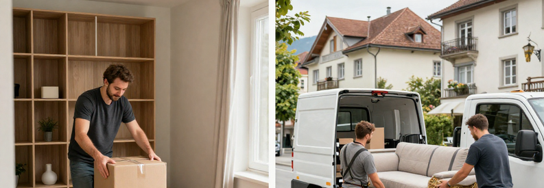 Comparaison formule économique et tout inclus pour un déménagement à Vevey, emballage personnel vs équipe pro