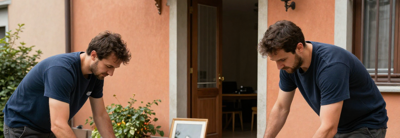 Demenagement Locarno Emballage Objets Fragiles Appartement Déménageurs professionnels emballant des objets fragiles dans un appartement à Locarno, Tessin