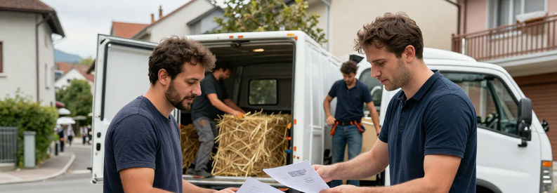 Etapes Obtenir Offres Demenagement Delemont Trois étapes pour obtenir des offres de déménageurs à Delémont : formulaire, propositions reçues, professionnel choisi