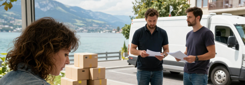 Trois étapes pour obtenir des offres de déménageurs à Nyon : formulaire, transmission, choix final