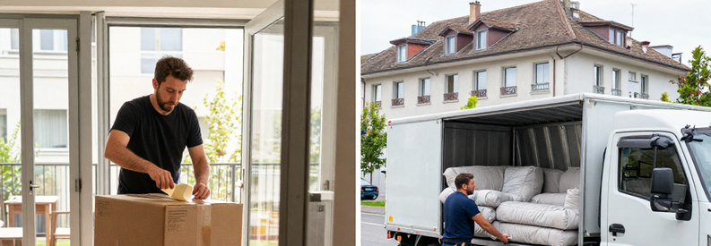 Formule Economique Vs Tout Inclus Demenagement Meyrin Comparaison formule économique avec emballage personnel et service complet avec déménageurs professionnels à Meyrin