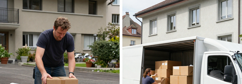 Comparaison formule économique et tout inclus pour un déménagement à Schwyz : emballage seul vs transport pro