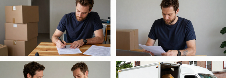 Trois étapes pour obtenir une offre de déménagement à Uster : description du projet, présentation du devis, intervention professionnelle.