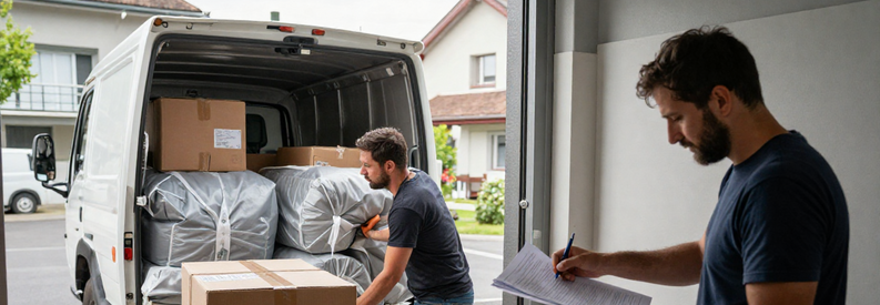 Déménageur professionnel combinant transport et stockage garde-meuble en Suisse, offre groupée économique